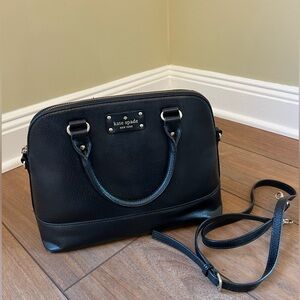 Kate Spade Black Wellesley Rachelle Satchel Leather Purse